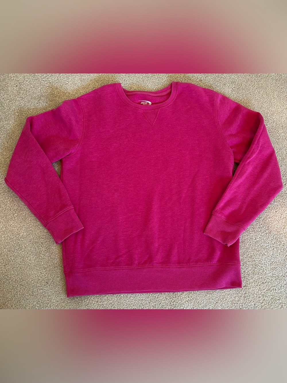 MTA Sport Crewneck Sweatshirt - Women's Large Bright Hot Pink